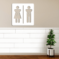 Metal Restroom Men/Women Wall Art