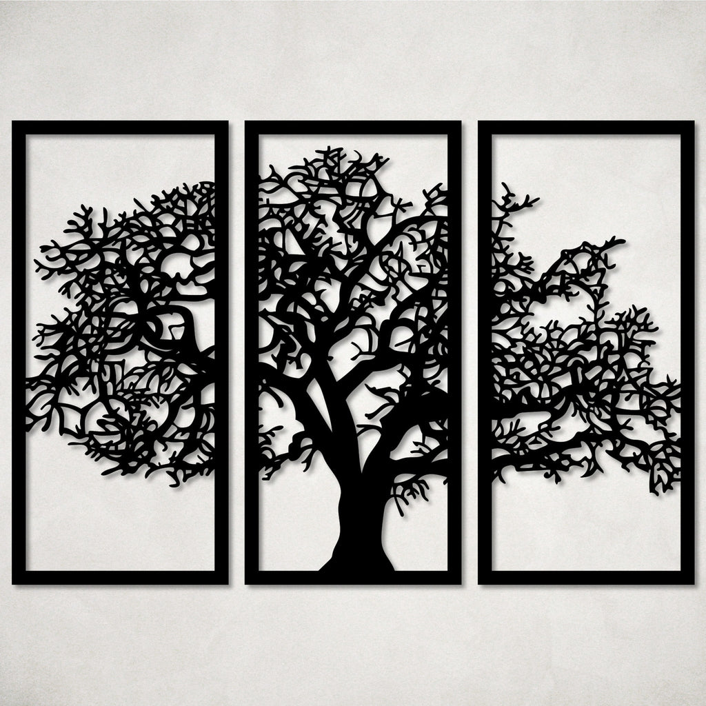 Tree Panels Metal Wall Art