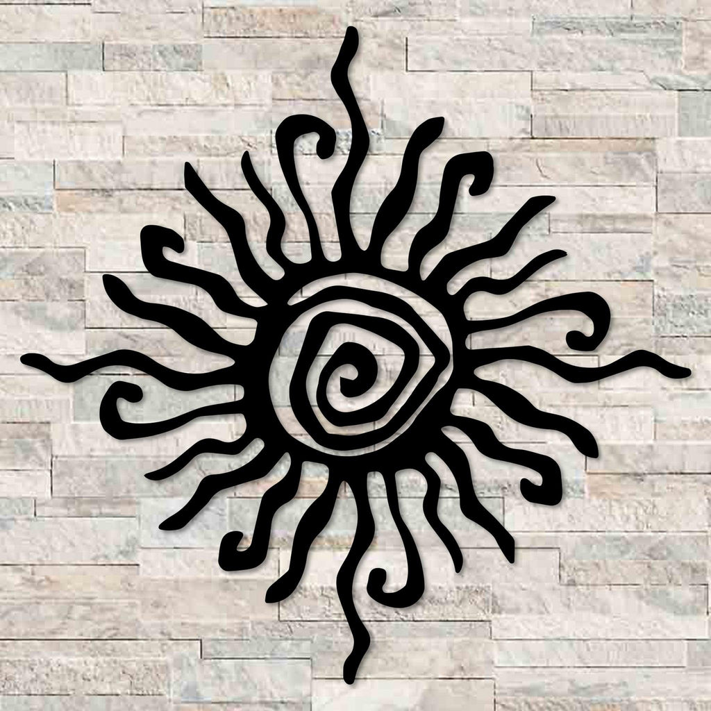 Wacky Abstract Sun Metal Wall Art