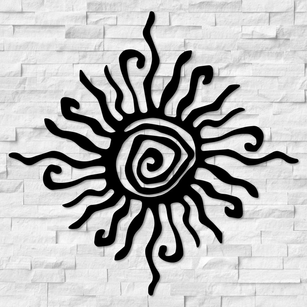 Wacky Abstract Sun Metal Wall Art