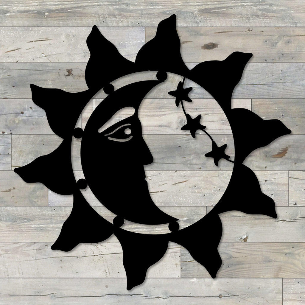 Moon In Sun Metal Wall Decor