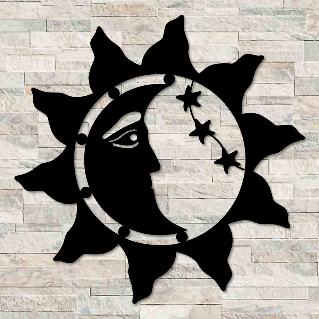 Moon In Sun Metal Wall Decor