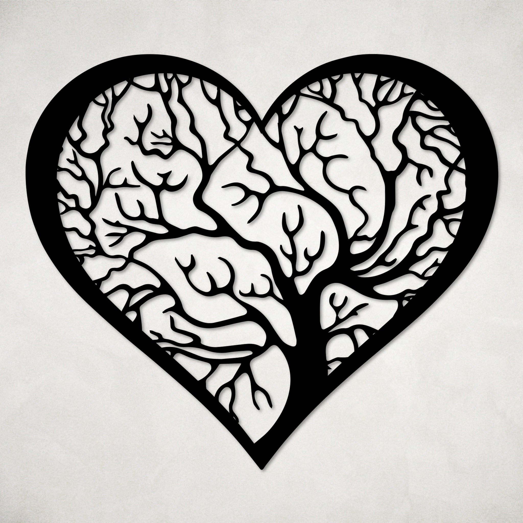 Tree Heart Metal Wall Decor 2