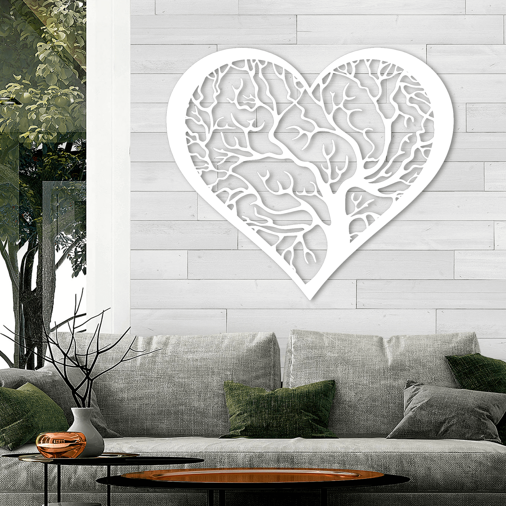 Tree Heart Metal Wall Decor 2