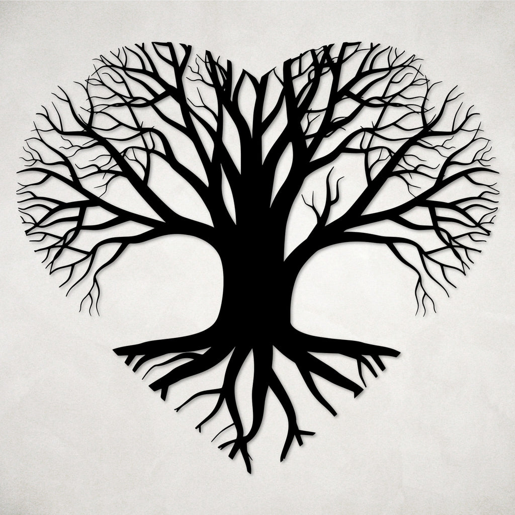 Tree Of Life Heart Metal Wall Art