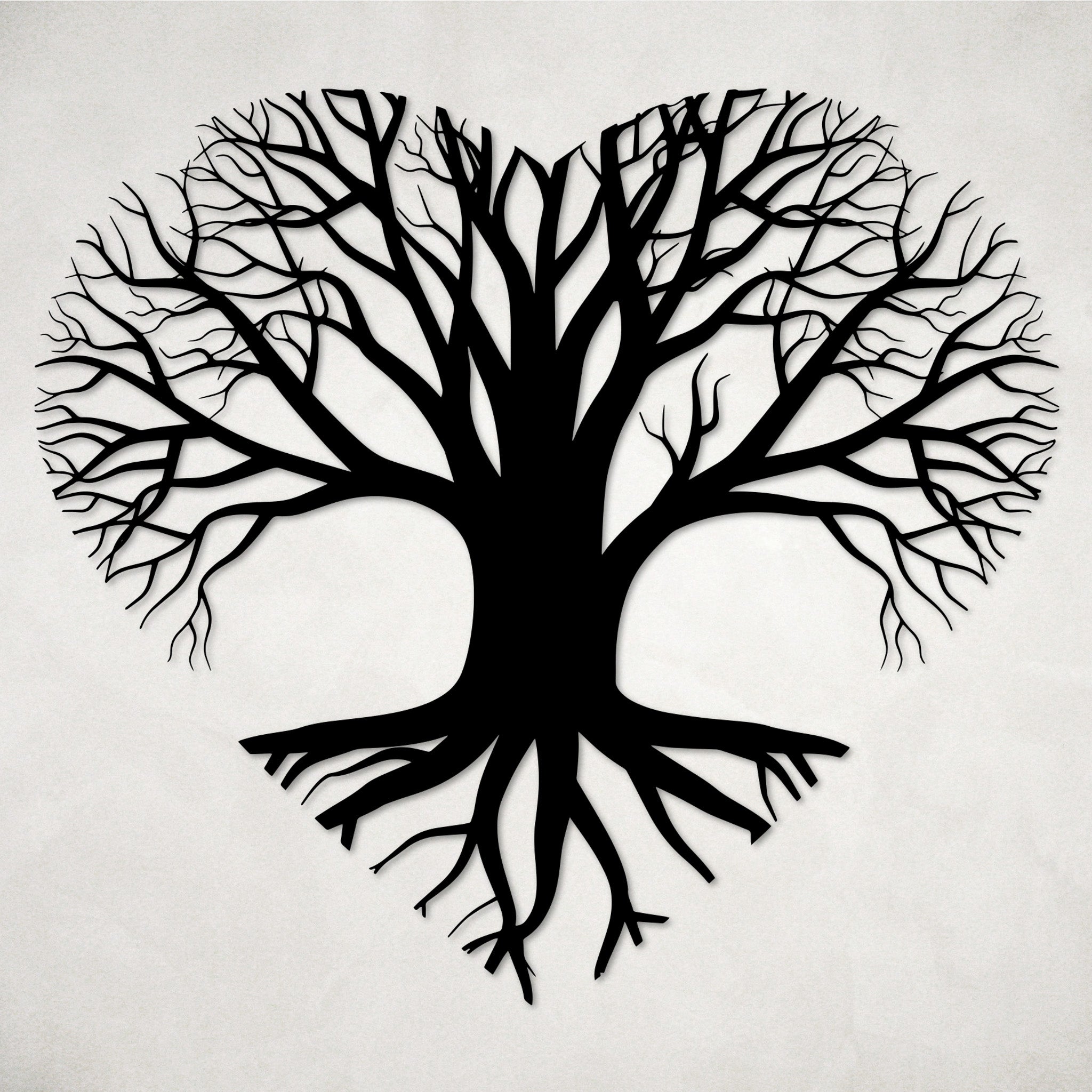 Tree Of Life Heart Metal Wall Art