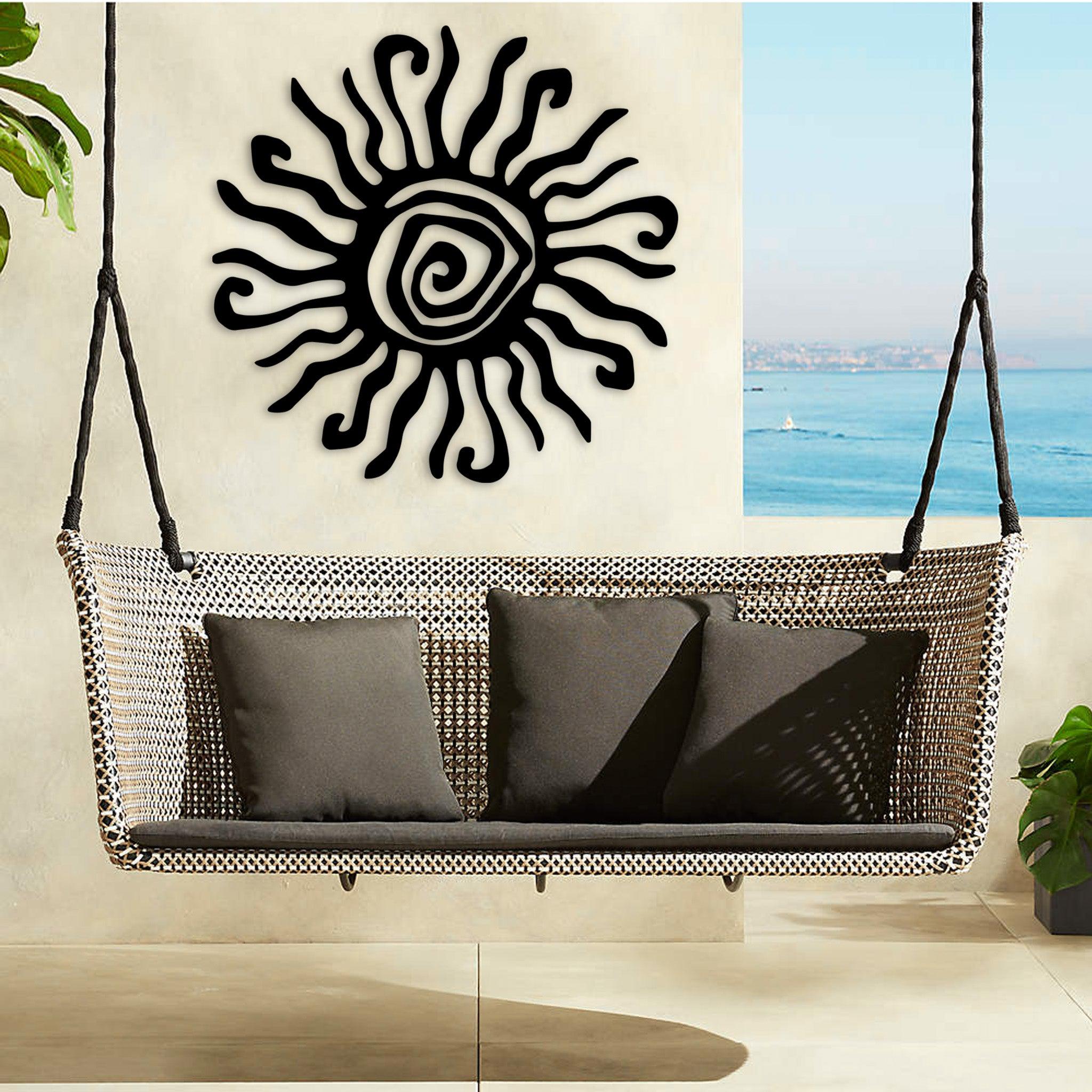 Abstract Sun Metal Wall Art