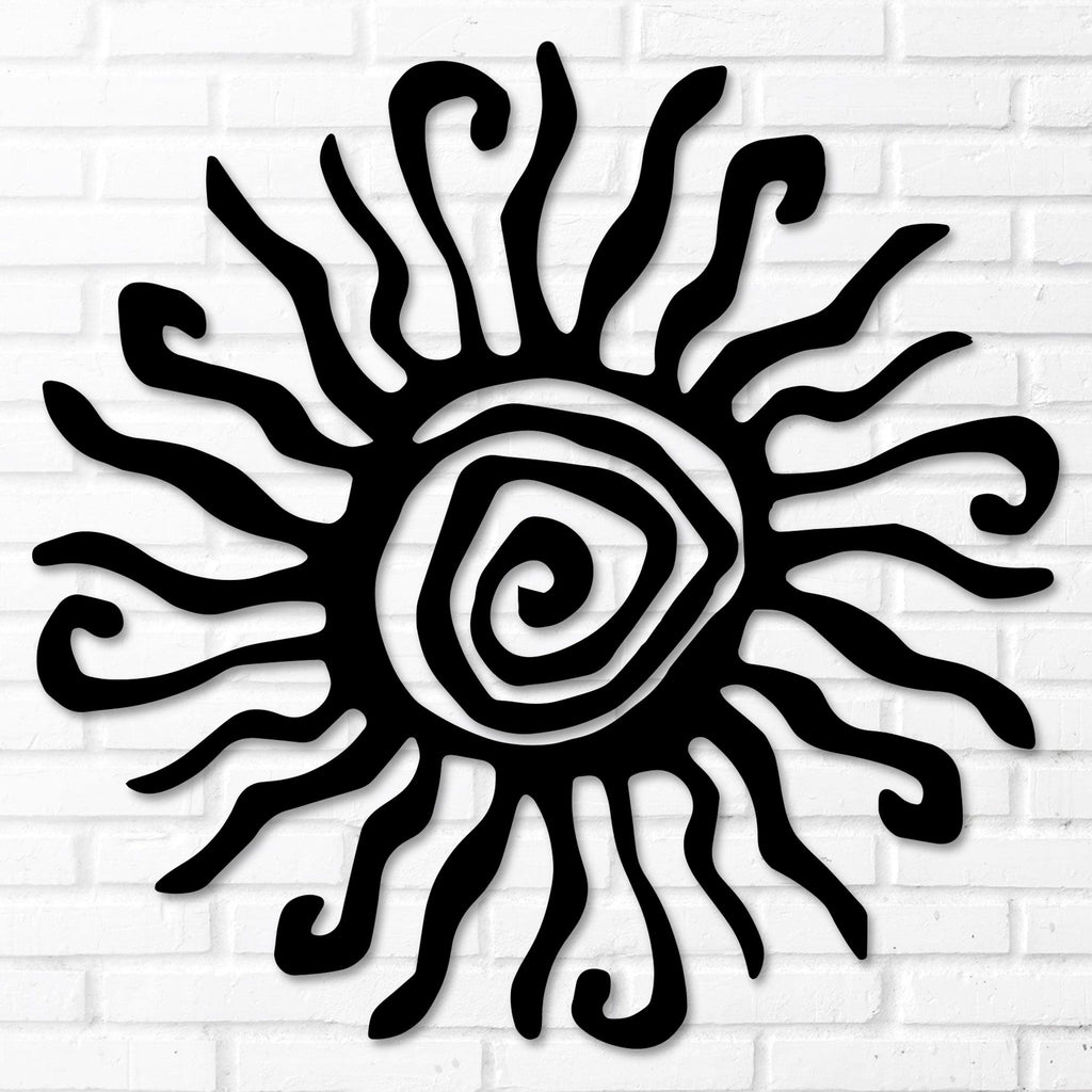 Abstract Sun Metal Wall Art