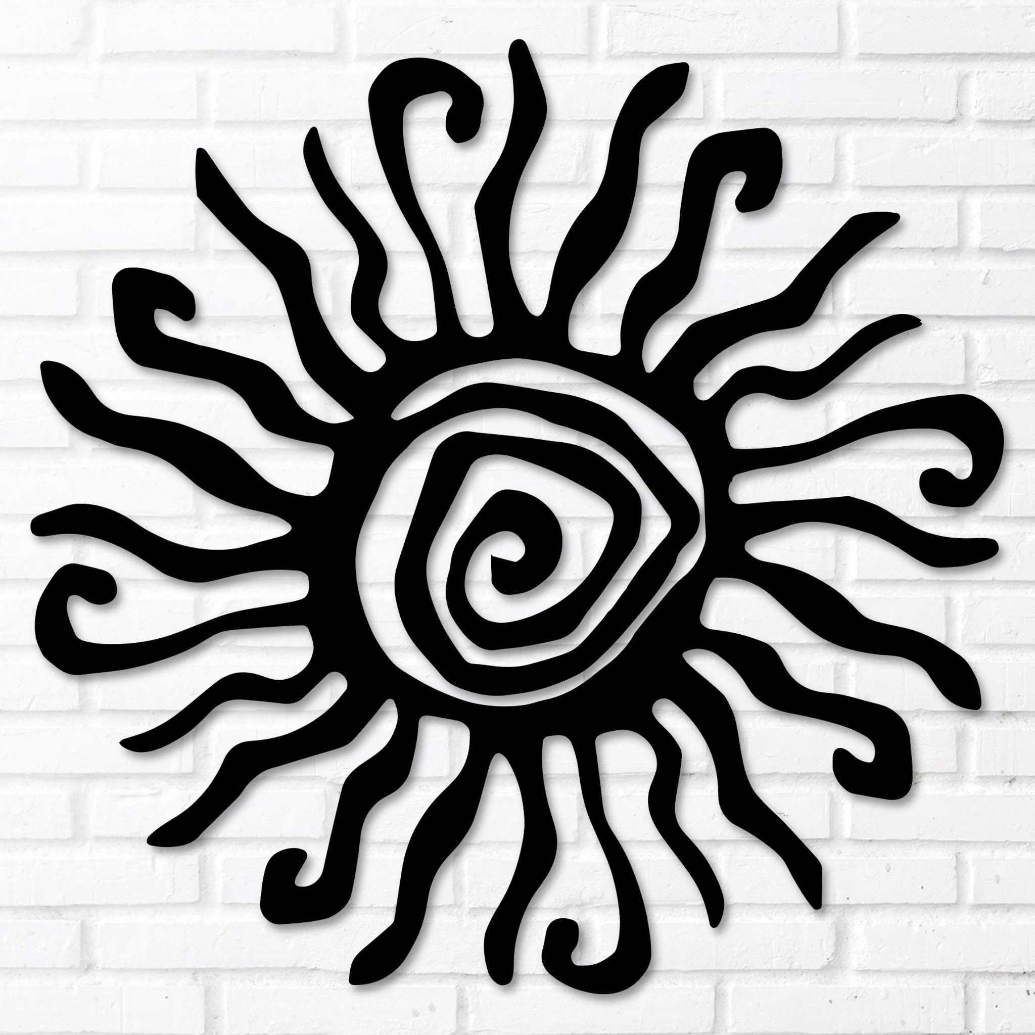 Abstract Sun Metal Wall Art